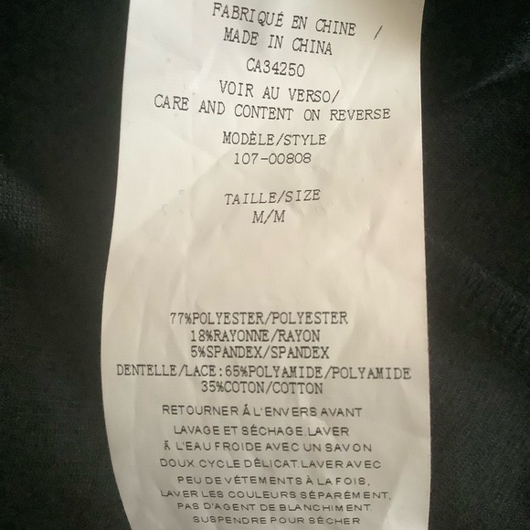 SANDRA VENDITTI BLACK & METALLIC SILVER/ LACE SHORT SLEEVE MIDI DRESS/ Size M - Picture 9 of 9